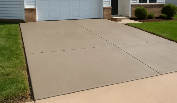a brand new concrete driveway from San Antonio Concrete Master in San Antonio, TX - commercial concrete contractors san antonio