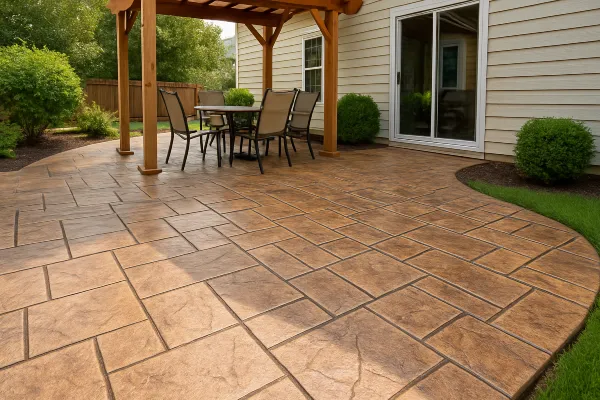 a stamped concrete patio from San Antonio Concrete Master in San Antonio, TX  